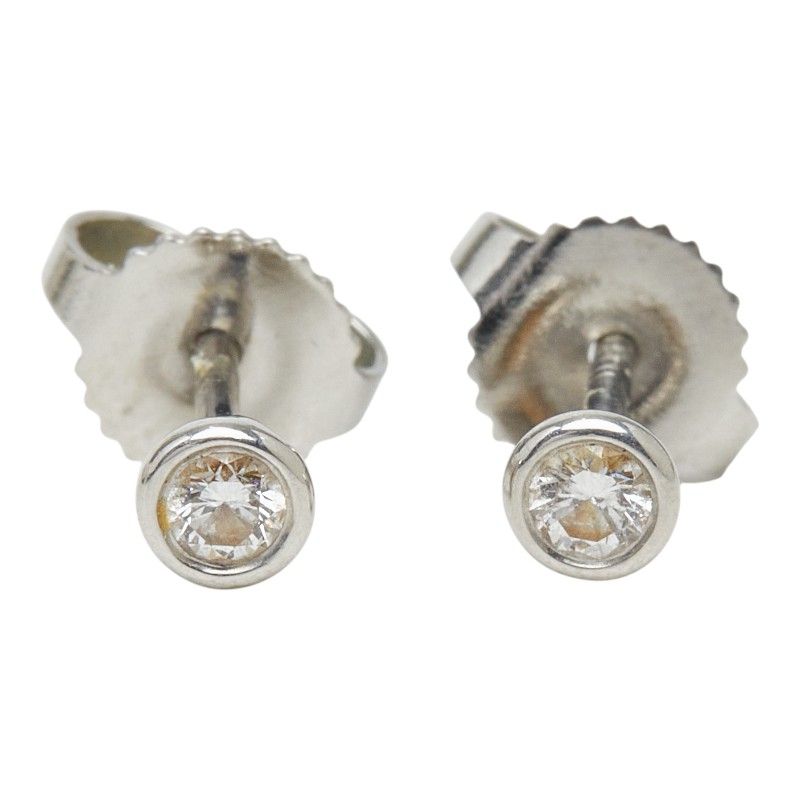 Tiffany & Co Elsa Peretti by the Yard Stud Earrings Platinum — view 2