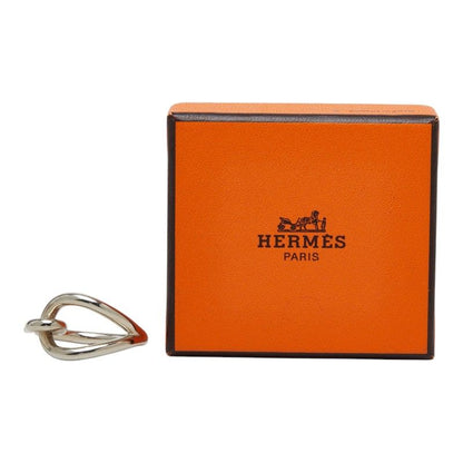 Hermes Jumbo Scarf Ring Silver Metal — view 6