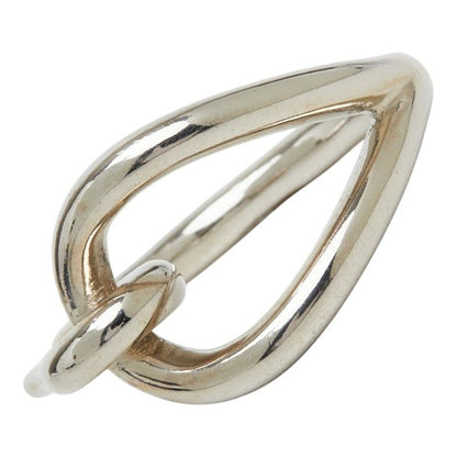 Hermes Jumbo Scarf Ring Silver Metal
