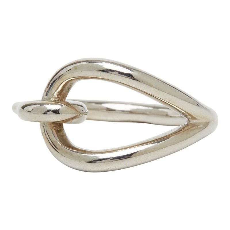 Hermes Jumbo Scarf Ring Silver Metal — view 2