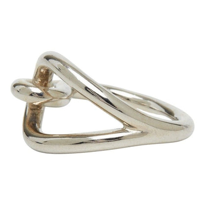 Hermes Jumbo Scarf Ring Silver Metal — view 3