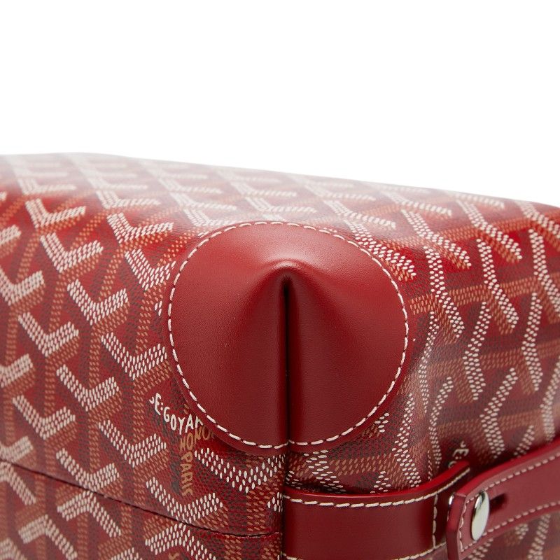 Goyard Bowring 25 Toiletry Handbag Red Leather — view 6