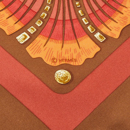 Hermes Carre 90 Cheval Turc Turkish Horse Scarf Brown Multicolor Silk — view 9