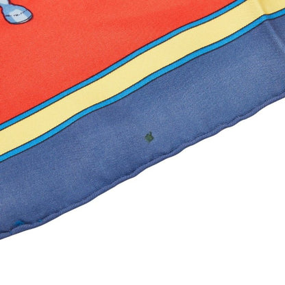 Hermes Carre 90 Carrousel Carousel Scarf Red Blue Multicolor Silk — view 3