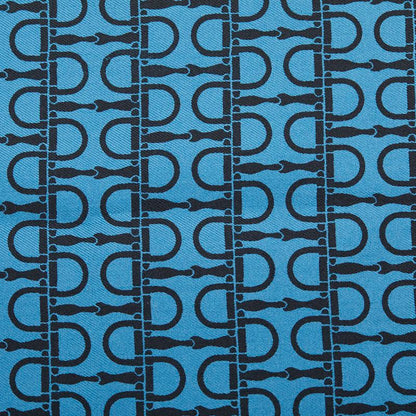 Hermes Carre 45 Petit Scarf Blue Black Silk — view 2