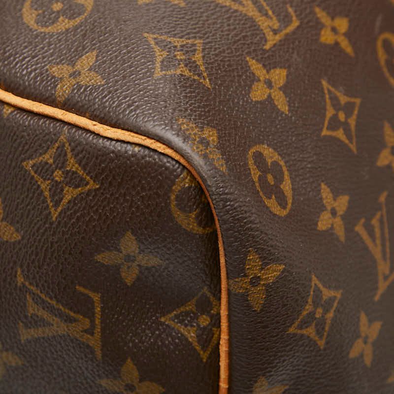 Louis Vuitton Monogram Keepall Bandouliere 60 Boston Bag 2-Way Brown Leather — view 5