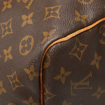 Louis Vuitton Monogram Keepall Bandouliere 60 Boston Bag 2-Way Brown Leather — view 6