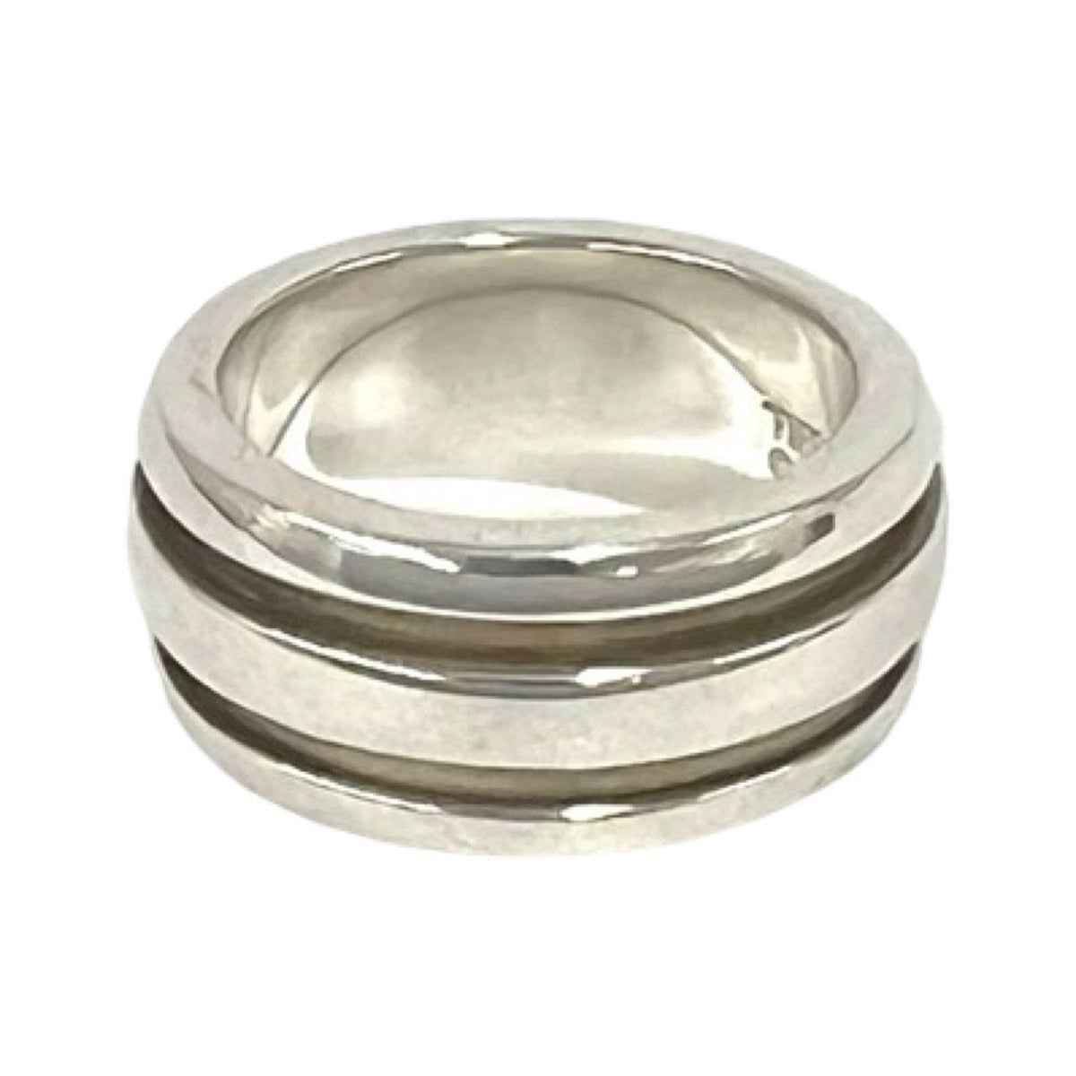 Tiffany & Co Vintage Group Double Line Ring 925 Sterling Silver — view 4