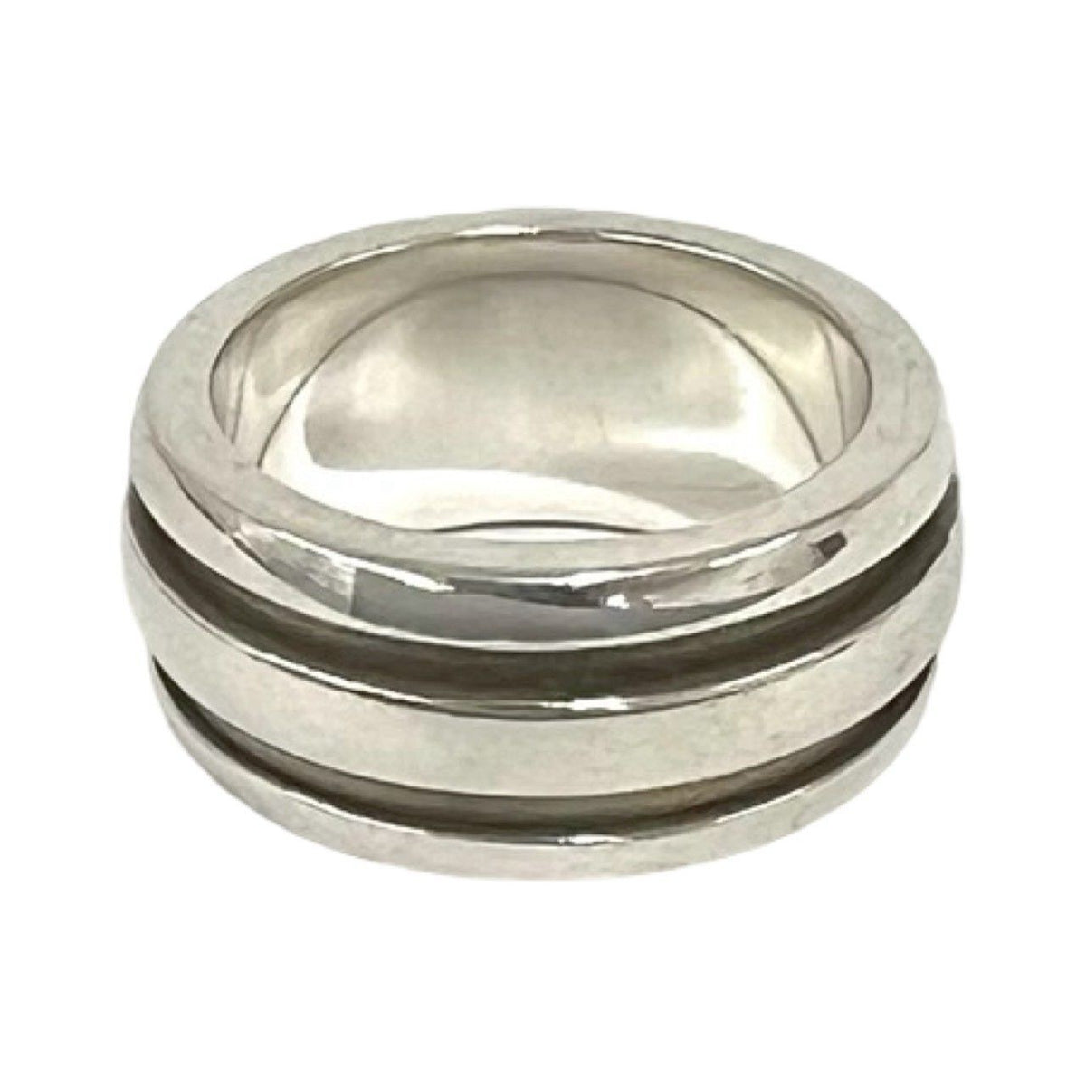 Tiffany & Co Vintage Group Double Line Ring 925 Sterling Silver — view 6