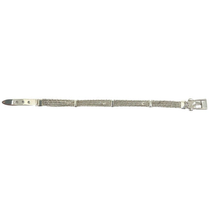 Tiffany & Co Vintage T Rope Bracelet 925 Sterling Silver Belt Chain Bangle — view 6