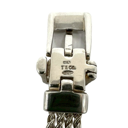 Tiffany & Co Vintage T Rope Bracelet 925 Sterling Silver Belt Chain Bangle — view 3