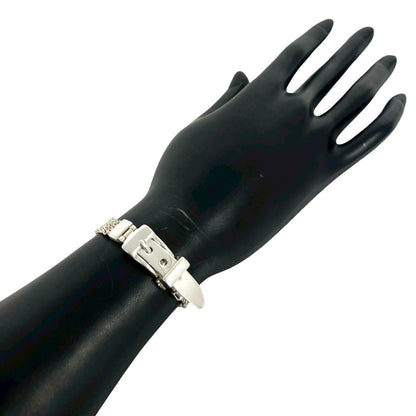 Tiffany & Co Vintage T Rope Bracelet 925 Sterling Silver Belt Chain Bangle — view 2