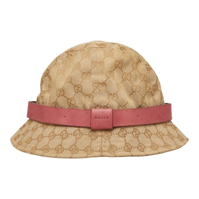 Gucci GG Canvas Bucket Hat Beige Pink