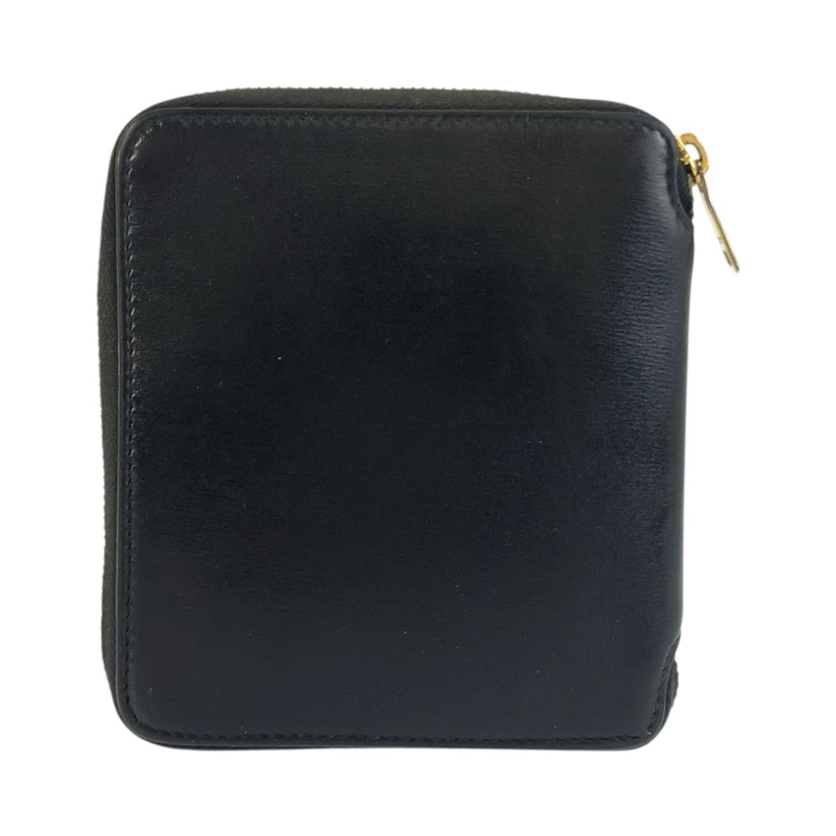 Saint Laurent Paris YSL Tiny Black Gold Leather Fold Wallet — view 2