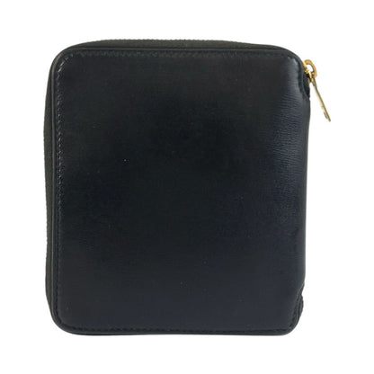 Saint Laurent Paris YSL Tiny Black Gold Leather Fold Wallet — view 2