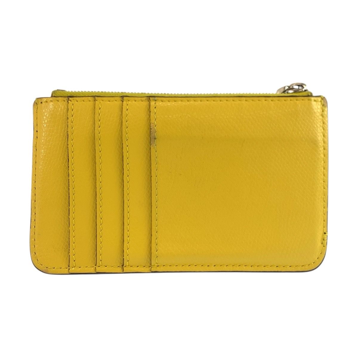 Fendi Zucca Brown Yellow Silver Leather Coin Case Fragment — view 2
