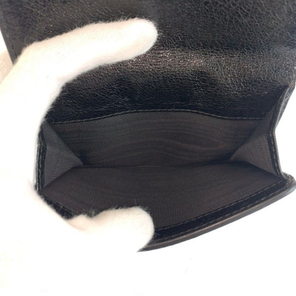 Celine Black Silver Leather Folded Wallet Compact — view 6