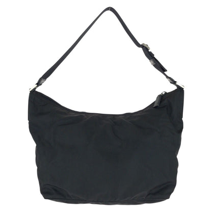 Prada Tessuto Black Silver Nylon Shoulder Bag — view 2