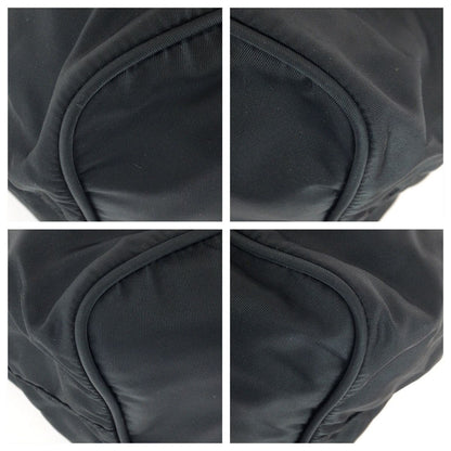 Prada Tessuto Black Silver Nylon Shoulder Bag — view 3