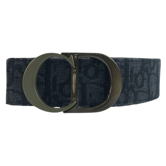 Dior Trotter 93 Navy Canvas Belt Reversible