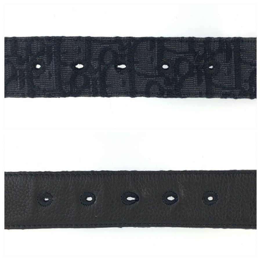 Dior Trotter 93 Navy Canvas Belt Reversible — view 5