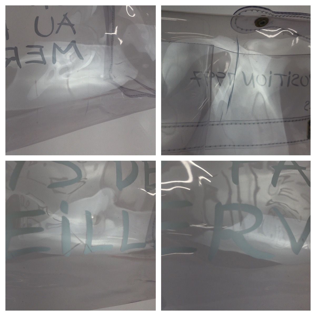 Hermes Vinyl Kelly Clear Gold Handbag — view 6