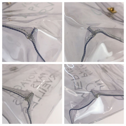 Hermes Vinyl Kelly Clear Gold Handbag — view 3