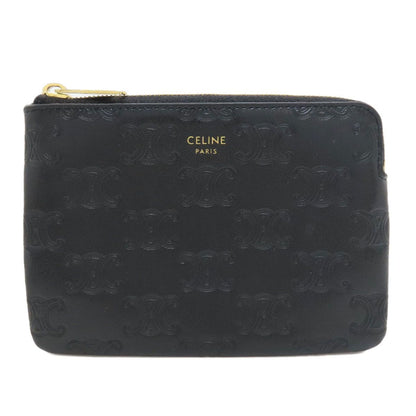 Celine Triomphe Coin Case Leather