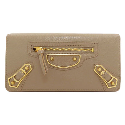 Balenciaga Classic Metallic Edge Mani Wallet Leather
