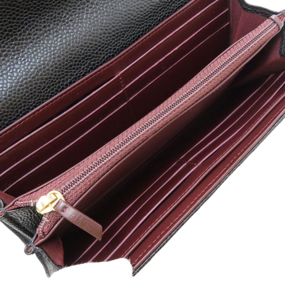 Chanel Quilted CC Logo Gold Wallet Grained Calfskin — view 5