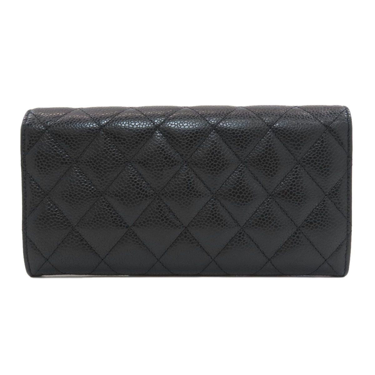Chanel Quilted CC Logo Gold Wallet Grained Calfskin — view 2