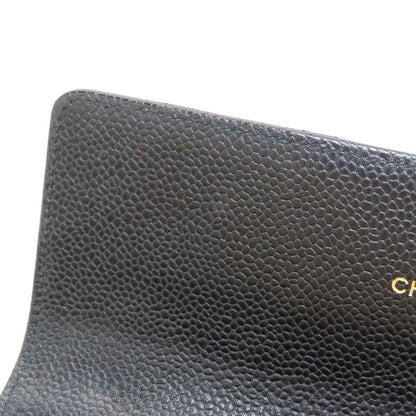 Chanel Quilted CC Logo Gold Wallet Grained Calfskin — view 9