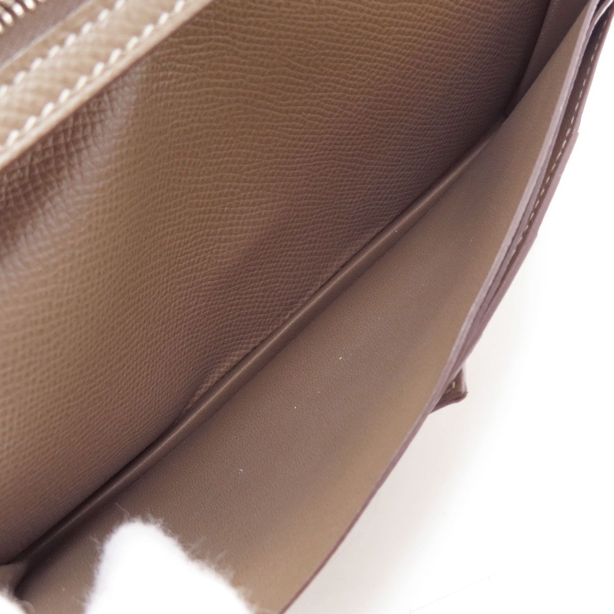 Hermes Bearn Souffle Etoupe Silver Wallet Epsom — view 5