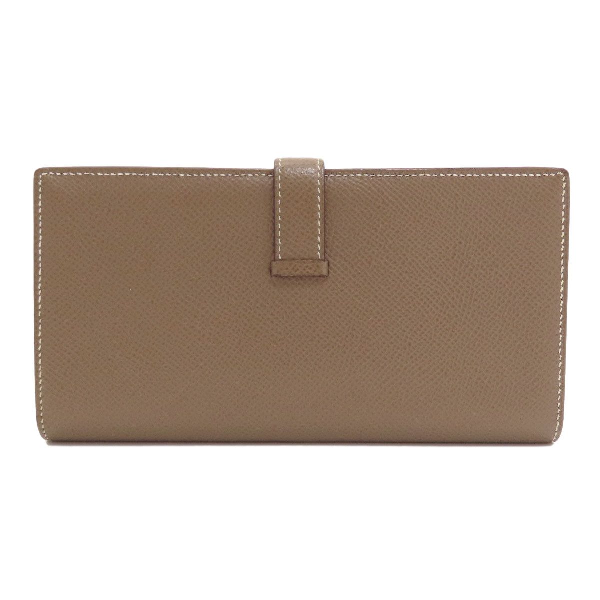 Hermes Bearn Souffle Etoupe Silver Wallet Epsom — view 2