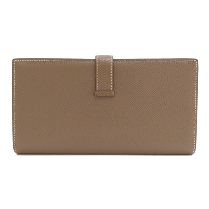 Hermes Bearn Souffle Etoupe Silver Wallet Epsom — view 2