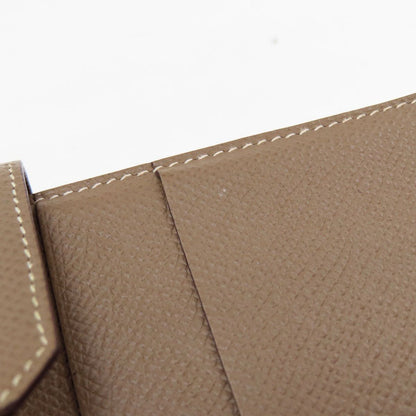 Hermes Bearn Souffle Etoupe Silver Wallet Epsom — view 9