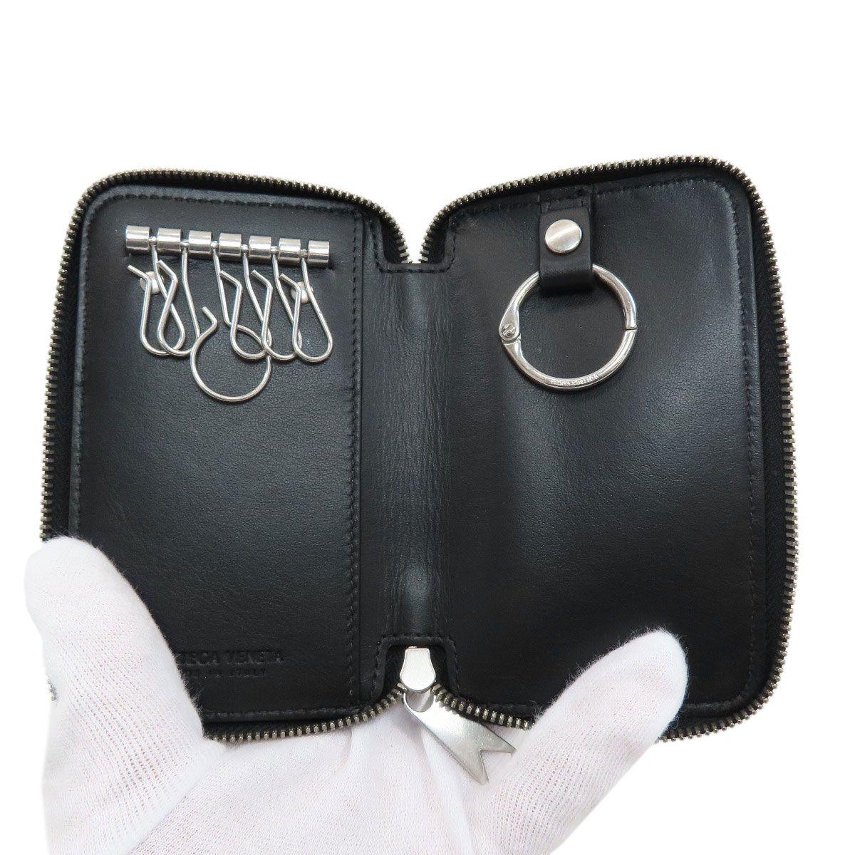 Bottega Veneta Intrecciato Key Case Leather Key Holder — view 4