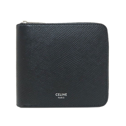 Celine Zip Bifold Wallet Grained Calfskin