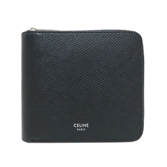 Celine Zip Bifold Wallet Grained Calfskin