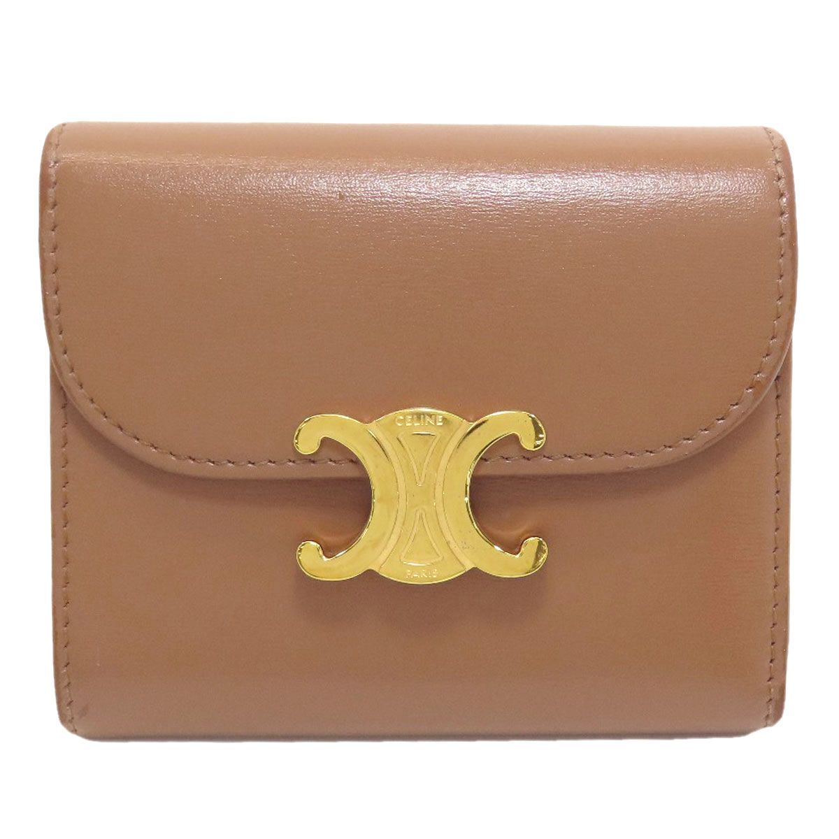 Celine Small Flap Wallet Triomphe Trifold Leather