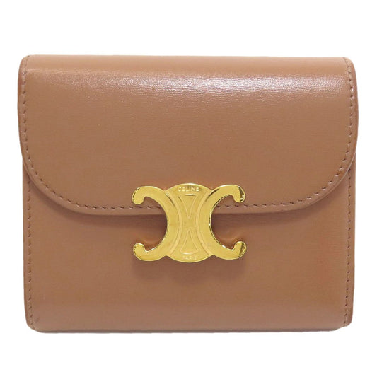 Celine Small Flap Wallet Triomphe Trifold Leather