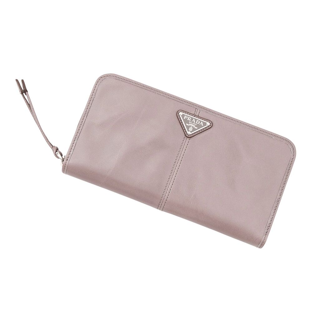 Prada Wallet Triangle Logo Zip Around