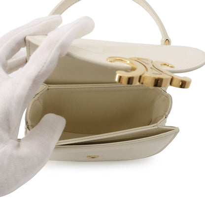 Celine Mini Besace Clair Patent 2-Way Shoulder Bag White — view 6