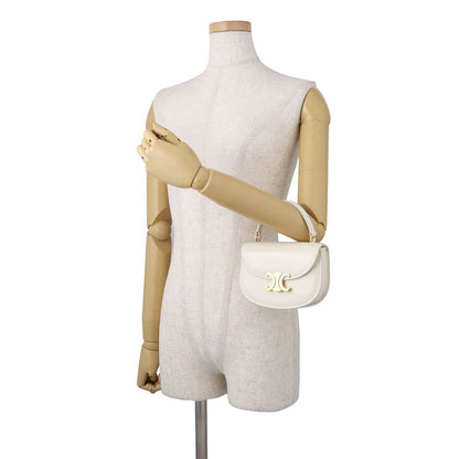 Celine Mini Besace Clair Patent 2-Way Shoulder Bag White — view 4