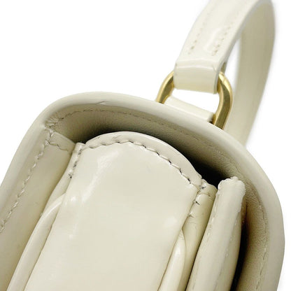 Celine Mini Besace Clair Patent 2-Way Shoulder Bag White — view 7