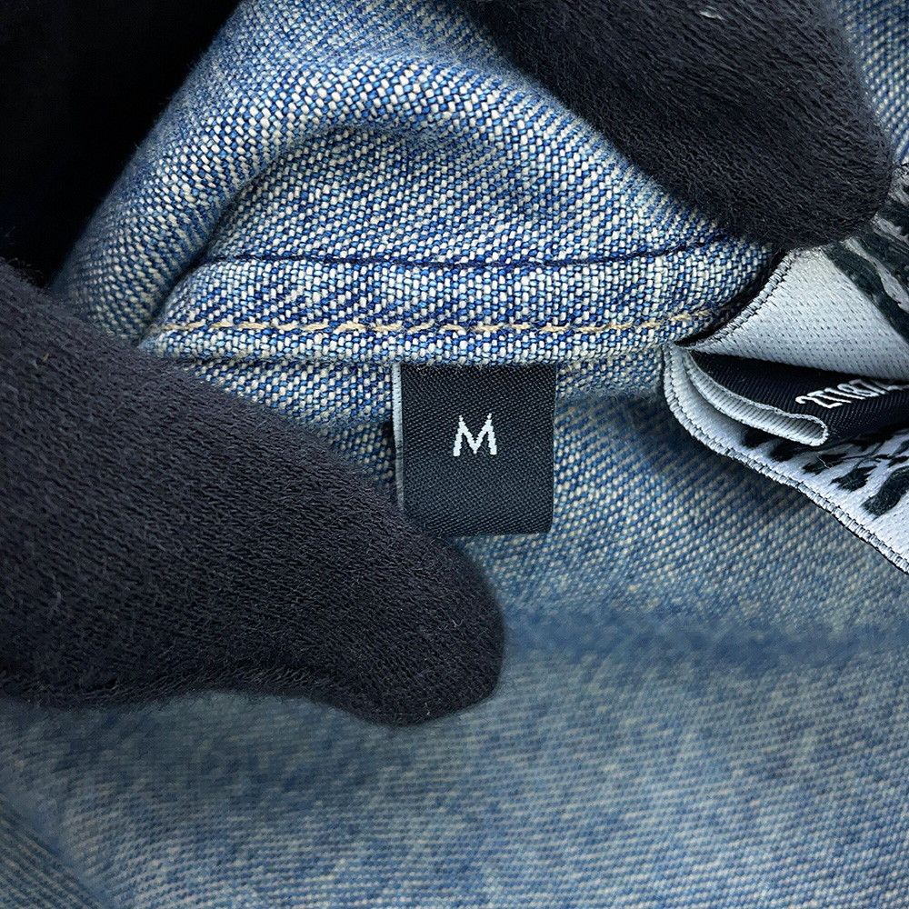 Celine Long Sleeve Shirt Triomphe Embroidered Cropped Denim M — view 8