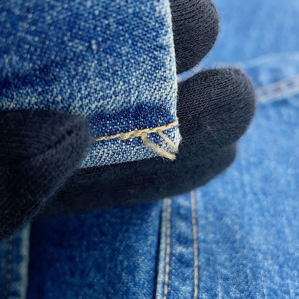 Celine Long Sleeve Shirt Triomphe Embroidered Cropped Denim M — view 4