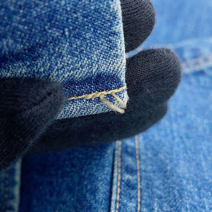 Celine Long Sleeve Shirt Triomphe Embroidered Cropped Denim M — view 4