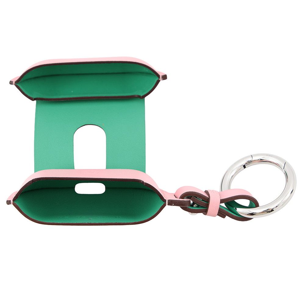 Hermes Earphones Case Airpods Pro 2 Verso Rose Sakura Mint Silver Swift — view 4