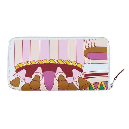 Hermes Wallet Azap Long Silk in la Patisserie Francaise Blue Brume Silver Swift — view 3
